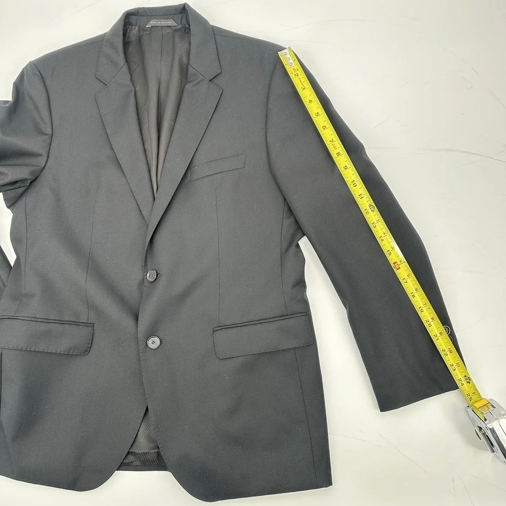 Hugo Boss James 3 Sport Coat Mens 42R Black 100% Virgin Wool Blazer Jacket